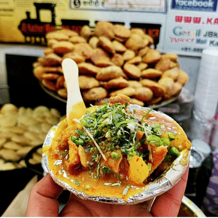 “Crispy street-style kachori from a local Indian food stall featured on Mihir Khare’s Chasing Flavors blog”