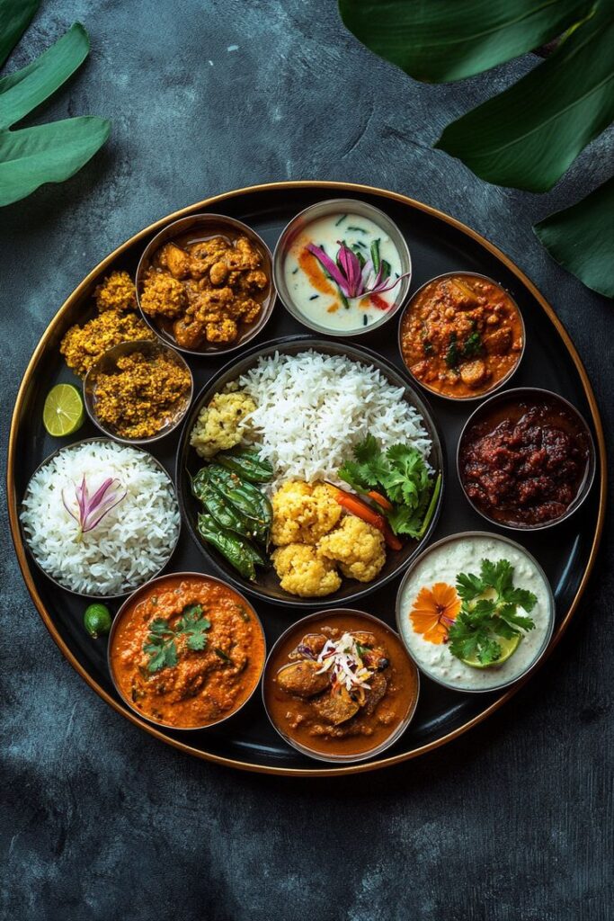 Indian thali with spicy curries and handmade rotis – a culinary capture from Mihir Khare’s food and travel diary